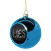 Blue Christmas tree ball ornament 8cm