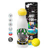 Tennis ball Metal mug thermos White, double wall, 550ml
