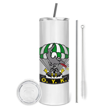 Underwater Demolition Team, Eco friendly stainless steel tumbler 600ml, with metal straw & cleaning brush