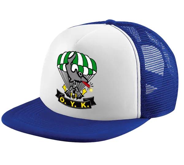 Underwater Demolition Team — Adult Soft Trucker Hat with Blue/White Mesh (POLYESTER, ADULT, UNISEX, ONE SIZE)