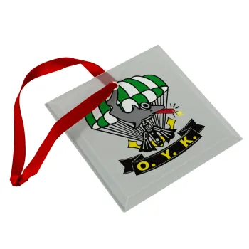 Underwater Demolition Team, Christmas ornament, glass square ornament 9x9cm