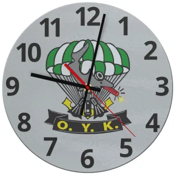 Ο.Υ.Κ., Ρολόι τοίχου γυάλινο (30cm)