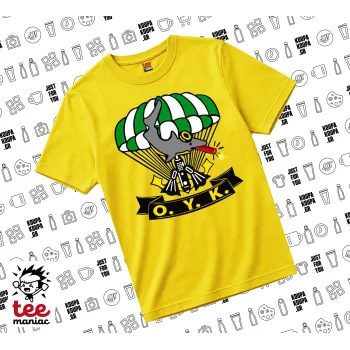 Underwater Demolition Team, yellow childrens T-Shirt made of 100% cotton, for every day. Vegan & OEKO-TEX certified.