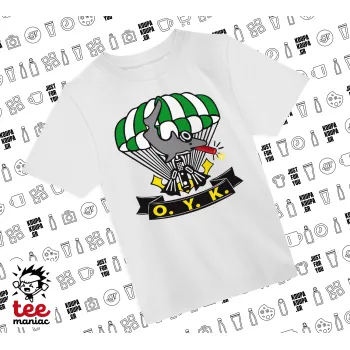 Ο.Υ.Κ., Άνετο παιδικό T-Shirt ΛΕΥΚΟ από 100% βαμβάκι, για κάθε μέρα. Vegan & OEKO-TEX πιστοποιημένο.