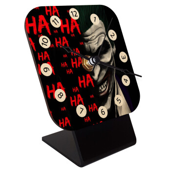 Joker hahaha, Επιτραπέζιο ρολόι σε φυσικό ξύλο (10cm)