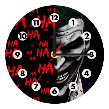 Joker hahaha, Wooden wall clock (20cm)