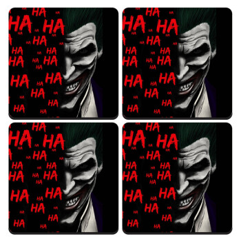 Joker hahaha, ΣΕΤ 4 Σουβέρ ξύλινα τετράγωνα (9cm)
