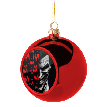 Joker hahaha, Χριστουγεννιάτικη μπάλα δένδρου Κόκκινη 8cm