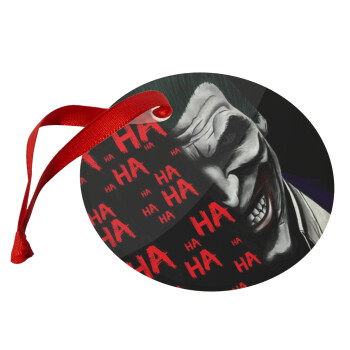 Joker hahaha, Χριστουγεννιάτικο στολίδι γυάλινο 9cm