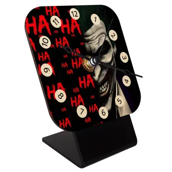 Joker hahaha, Επιτραπέζιο ρολόι σε φυσικό ξύλο (10cm)