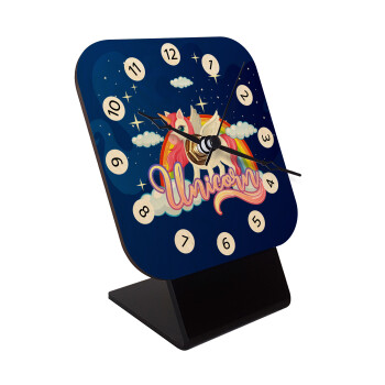 Μονόκερος, Επιτραπέζιο ρολόι σε φυσικό ξύλο (10cm)