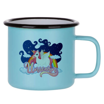 Μονόκερος, Κούπα Μεταλλική εμαγιέ ΜΑΤ σιέλ 360ml