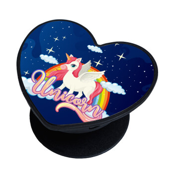 Μονόκερος, Phone Holders Stand  καρδιά Μαύρο Βάση Στήριξης Κινητού στο Χέρι