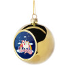 Golden Christmas tree ball ornament 8cm