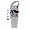 GREY color, 890ml (30oz) stainless Steel Tumbler with Handle
