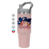 Pink color, 890ml (30oz) stainless Steel Tumbler with Handle