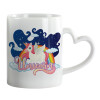 Mug heart handle, ceramic, 330ml
