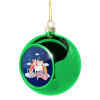 Green Christmas tree ornament ball 8cm