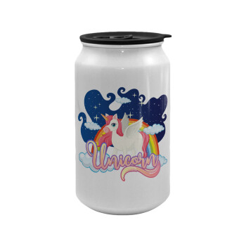 Μονόκερος, Κούπα ταξιδιού μεταλλική με καπάκι (tin-can) 500ml