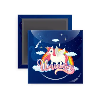 Μονόκερος, Μαγνητάκι ψυγείου τετράγωνο διάστασης 5x5cm