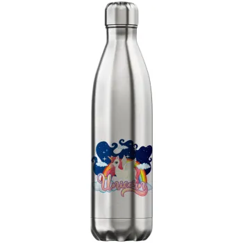 Μονόκερος, Μεταλλικό παγούρι θερμός Inox (Stainless steel), διπλού τοιχώματος, 750ml