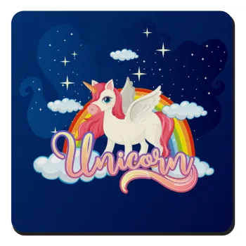 Μονόκερος, Τετράγωνο μαγνητάκι ξύλινο 9x9cm