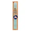Easter Set, wooden keychain & aromatic flat Easter candle (30cm) (TURQUOISE)