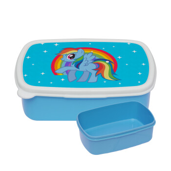 My Little Pony, ΜΠΛΕ παιδικό δοχείο φαγητού (lunchbox) πλαστικό (BPA-FREE) Lunch Βox M18 x Π13 x Υ6cm