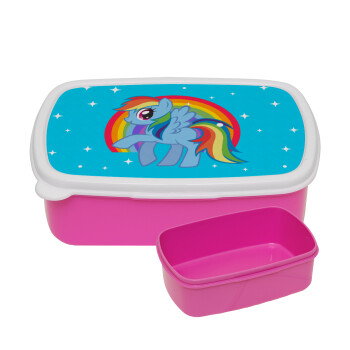 My Little Pony, ΡΟΖ παιδικό δοχείο φαγητού (lunchbox) πλαστικό (BPA-FREE) Lunch Βox M18 x Π13 x Υ6cm