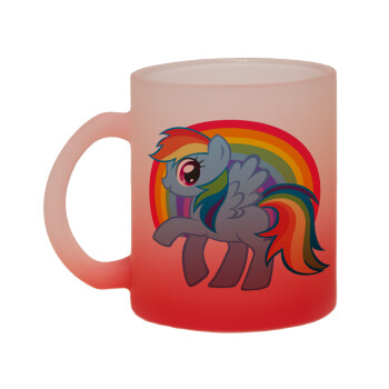 My Little Pony, Κούπα γυάλινη δίχρωμη με βάση το κόκκινο ματ, 330ml