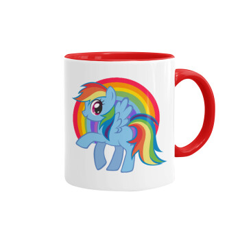 My Little Pony, Κούπα χρωματιστή κόκκινη, κεραμική, 330ml