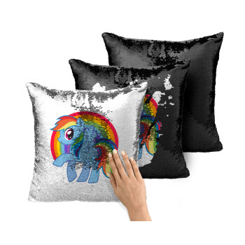 My Little Pony, Μαξιλάρι καναπέ Μαγικό Μαύρο με πούλιες 40x40cm περιέχεται το γέμισμα