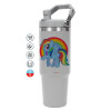 GREY color, 890ml (30oz) stainless Steel Tumbler with Handle