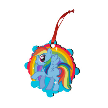 My Little Pony, Christmas ornament snowflake wooden 7.5cm