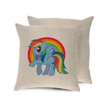 My Little Pony, Μαξιλάρι καναπέ ΛΙΝΟ 40x40cm περιέχεται το  γέμισμα