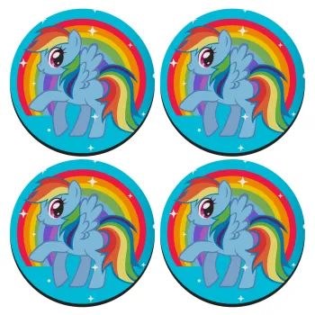 My Little Pony, ΣΕΤ 4 Σουβέρ ξύλινα στρογγυλά (9cm)