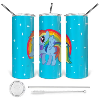 My Little Pony, Tumbler stainless steel 600ml, with metal straw & cleaning brush