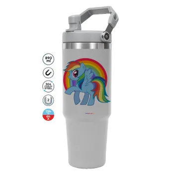 My Little Pony, GREY color, 890ml (30oz) stainless Steel Tumbler with Handle
