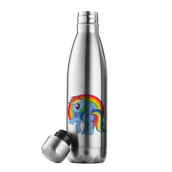 My Little Pony, Μεταλλικό παγούρι θερμός Inox (Stainless steel), διπλού τοιχώματος, 500ml