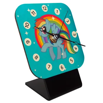 My Little Pony, Quartz Table clock in natural wood (10cm)