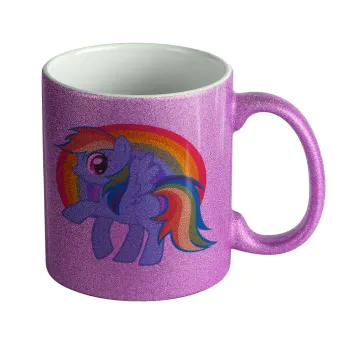My Little Pony, Κούπα Μωβ Glitter που γυαλίζει, κεραμική, 330ml