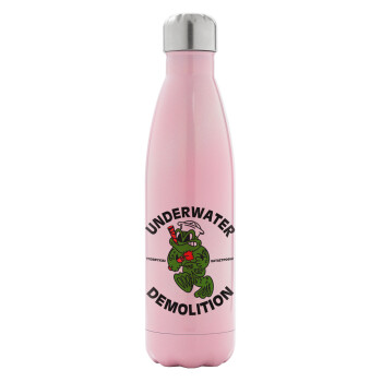 Underwater Demolition, Metal mug thermos Pink Iridiscent (Stainless steel), double wall, 500ml