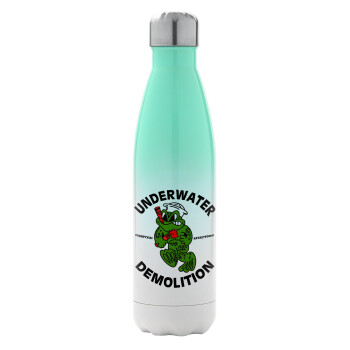 Underwater Demolition, Metal mug thermos Green/White (Stainless steel), double wall, 500ml
