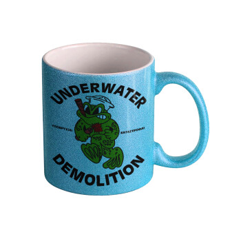 Underwater Demolition, Κούπα Σιέλ Glitter που γυαλίζει, κεραμική, 330ml
