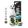 Soccer Metal mug thermos, double wall, 550ml