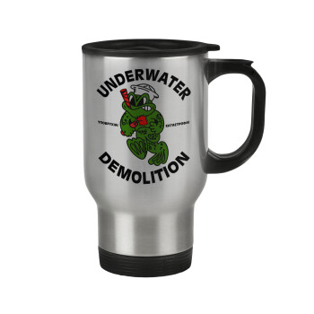 Underwater Demolition, Κούπα ταξιδιού ανοξείδωτη με καπάκι, διπλού τοιχώματος (θερμό) 450ml