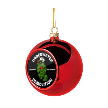 Underwater Demolition, Christmas tree ball Red 8cm