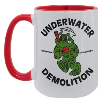 Underwater Demolition, Κούπα Mega 15oz, κεραμική Κόκκινη, 450ml