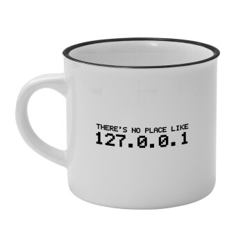 there's no place like 127.0.0.1, Κούπα κεραμική vintage Λευκή/Μαύρη 230ml