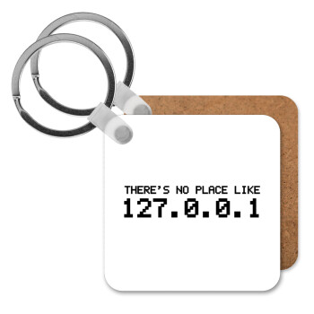 there's no place like 127.0.0.1, Μπρελόκ Ξύλινο τετράγωνο MDF